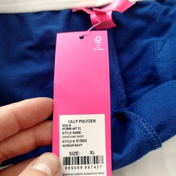 NWT Lilly pulitzer trysta knit shorts In Blue Sz Xl - Picture 5 of 7